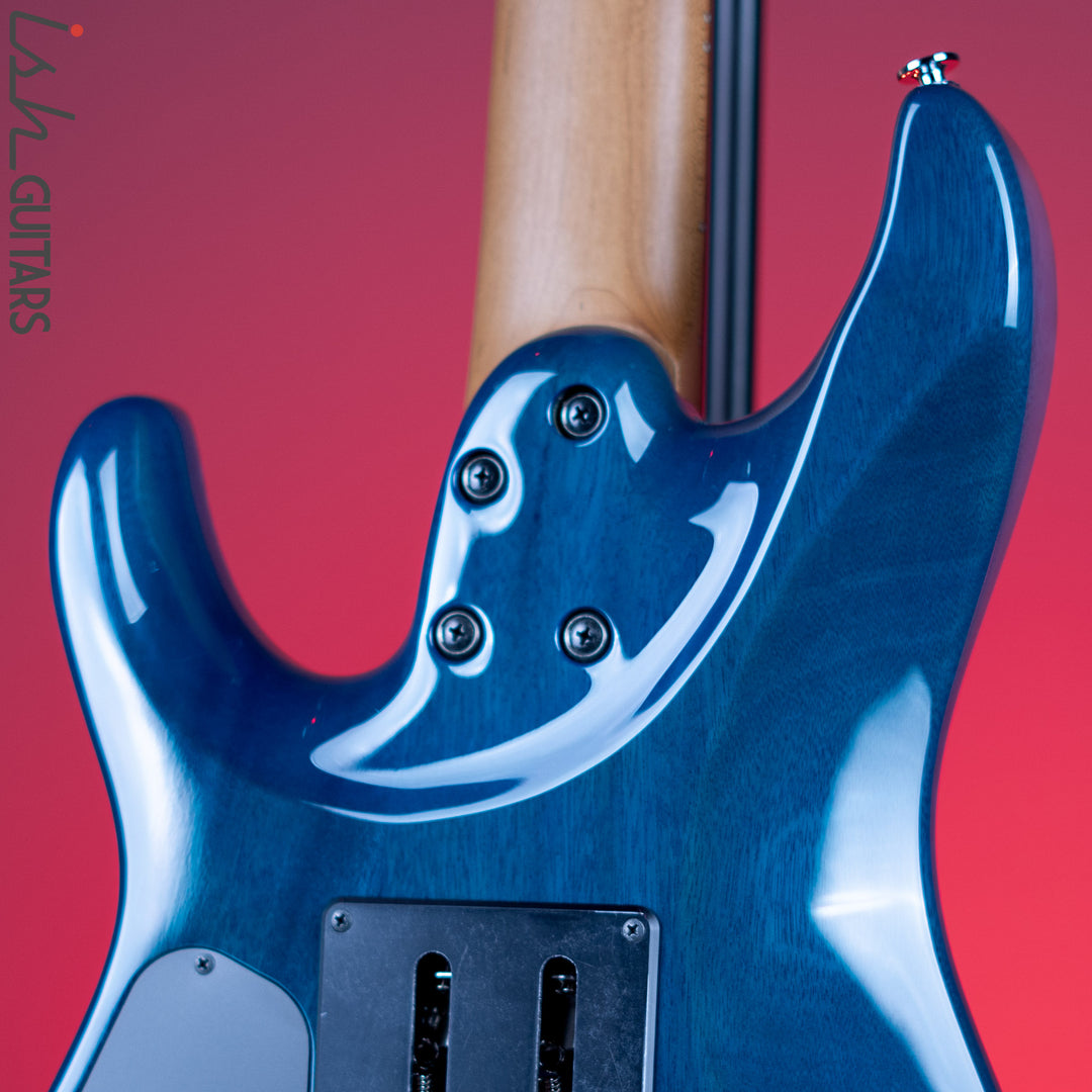 Ibanez Prestige MM7 Martin Miller Signature 7-String Guitar Transparent Aqua Blue