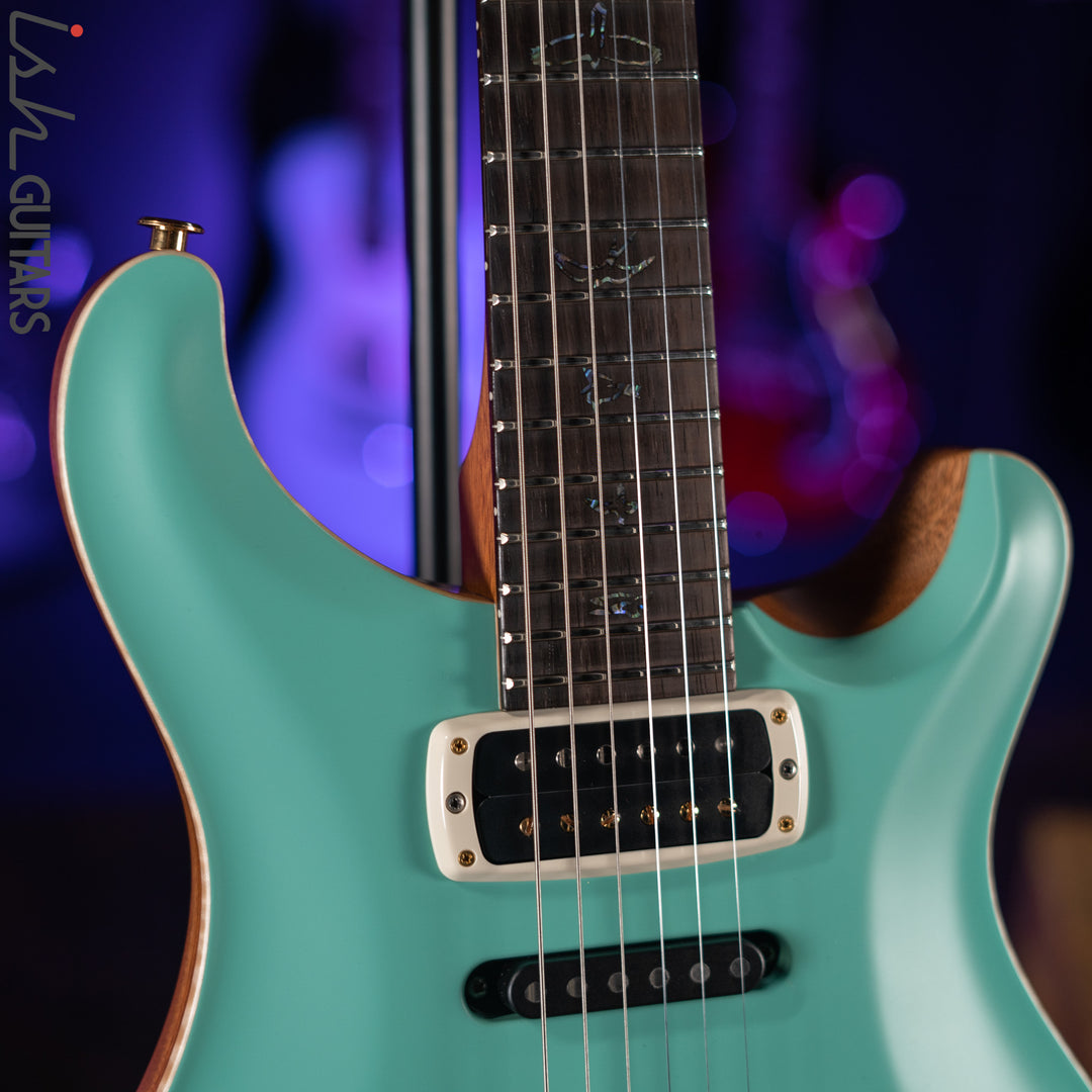 2022 PRS Wood Library Modern Eagle V Opaque Seafoam Green Satin Brazilian Rosewood