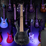 F Bass BN5 5-String Bass Black and White Ceruse