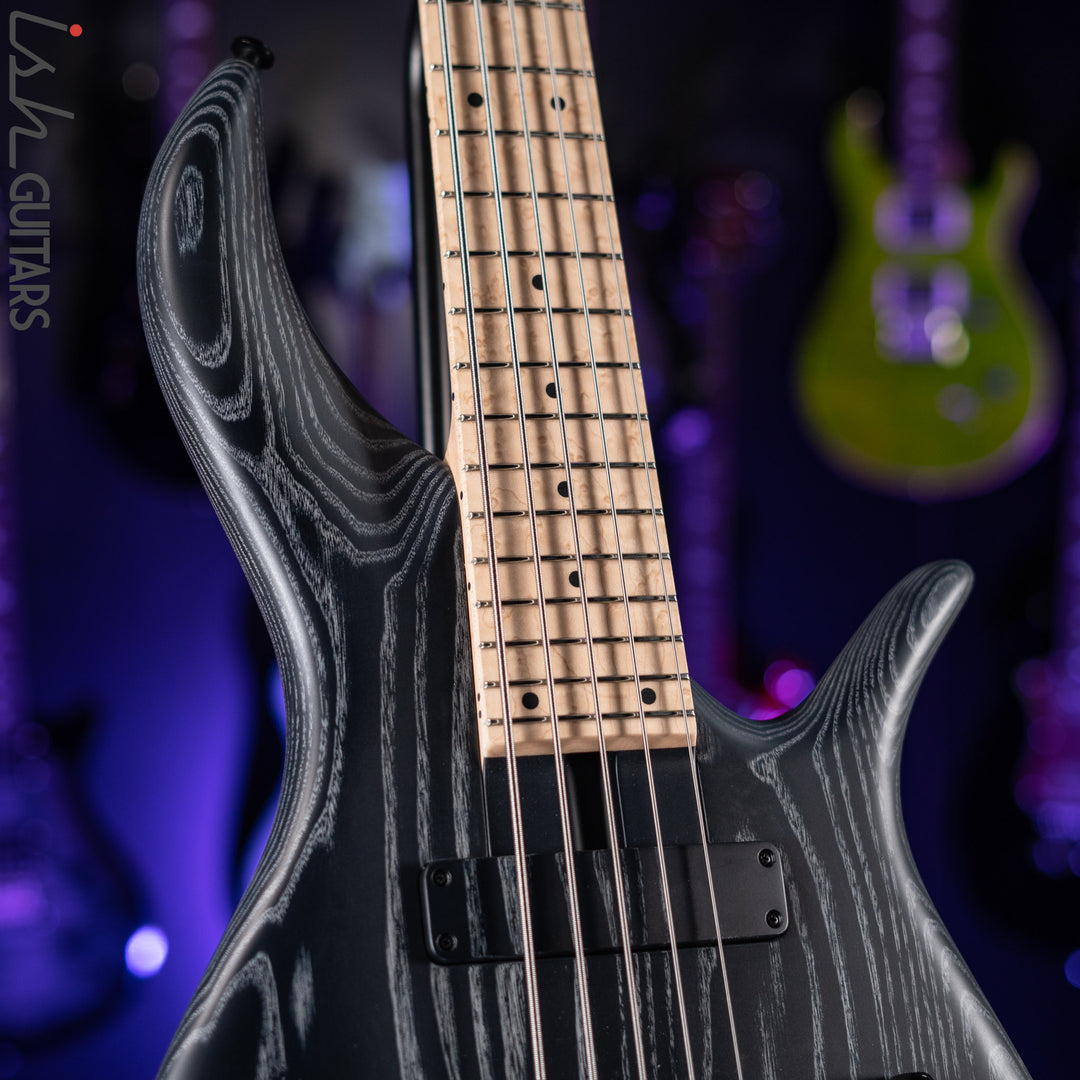 F Bass BN5 5-String Bass Black and White Ceruse