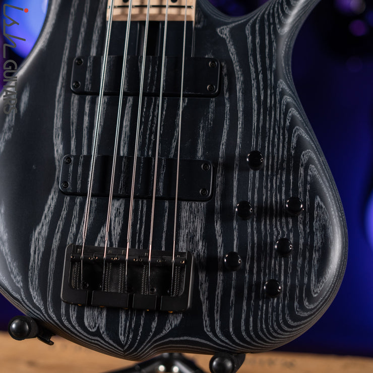 F Bass BN5 5-String Bass Black and White Ceruse