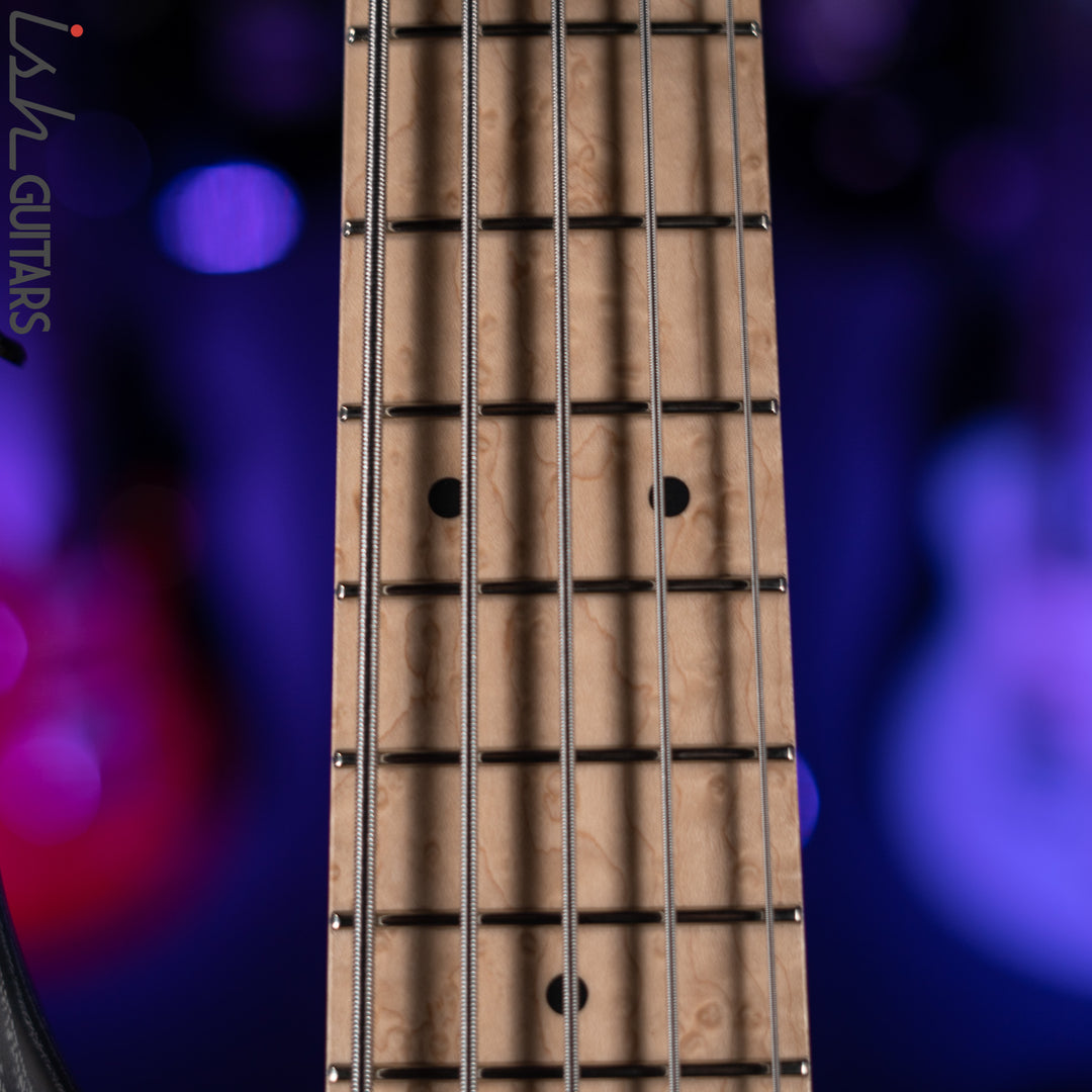 F Bass BN5 5-String Bass Black and White Ceruse