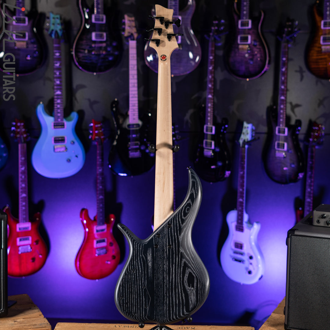 F Bass BN5 5-String Bass Black and White Ceruse