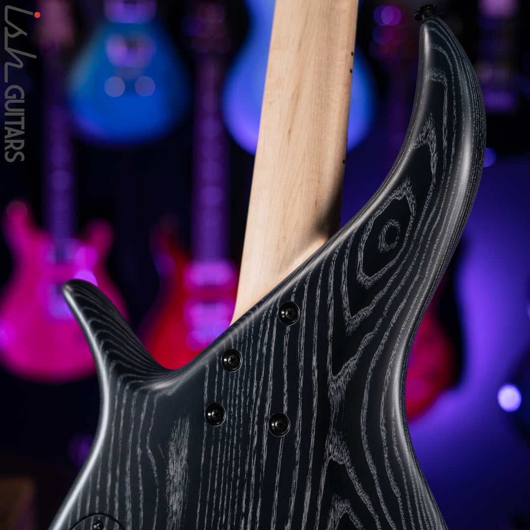 F Bass BN5 5-String Bass Black and White Ceruse