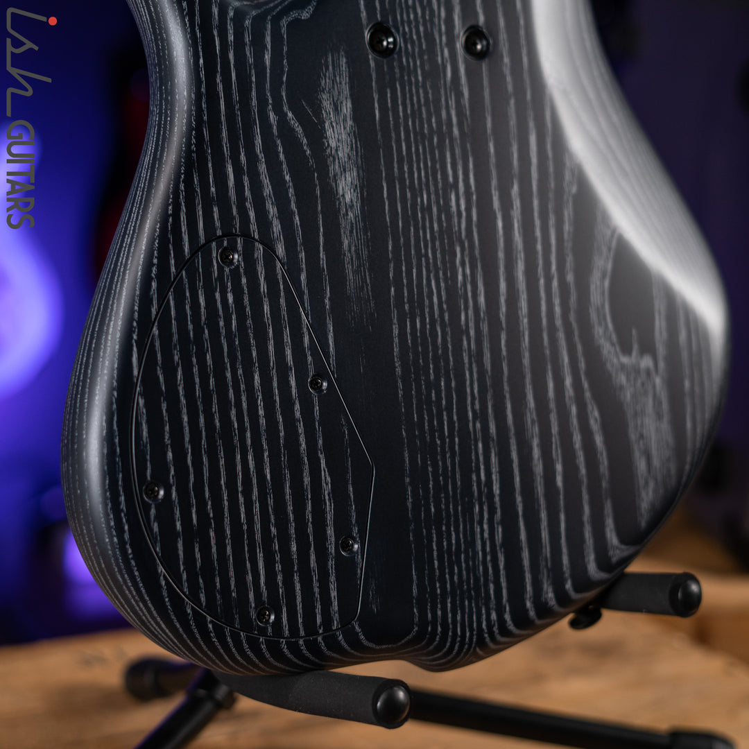 F Bass BN5 5-String Bass Black and White Ceruse