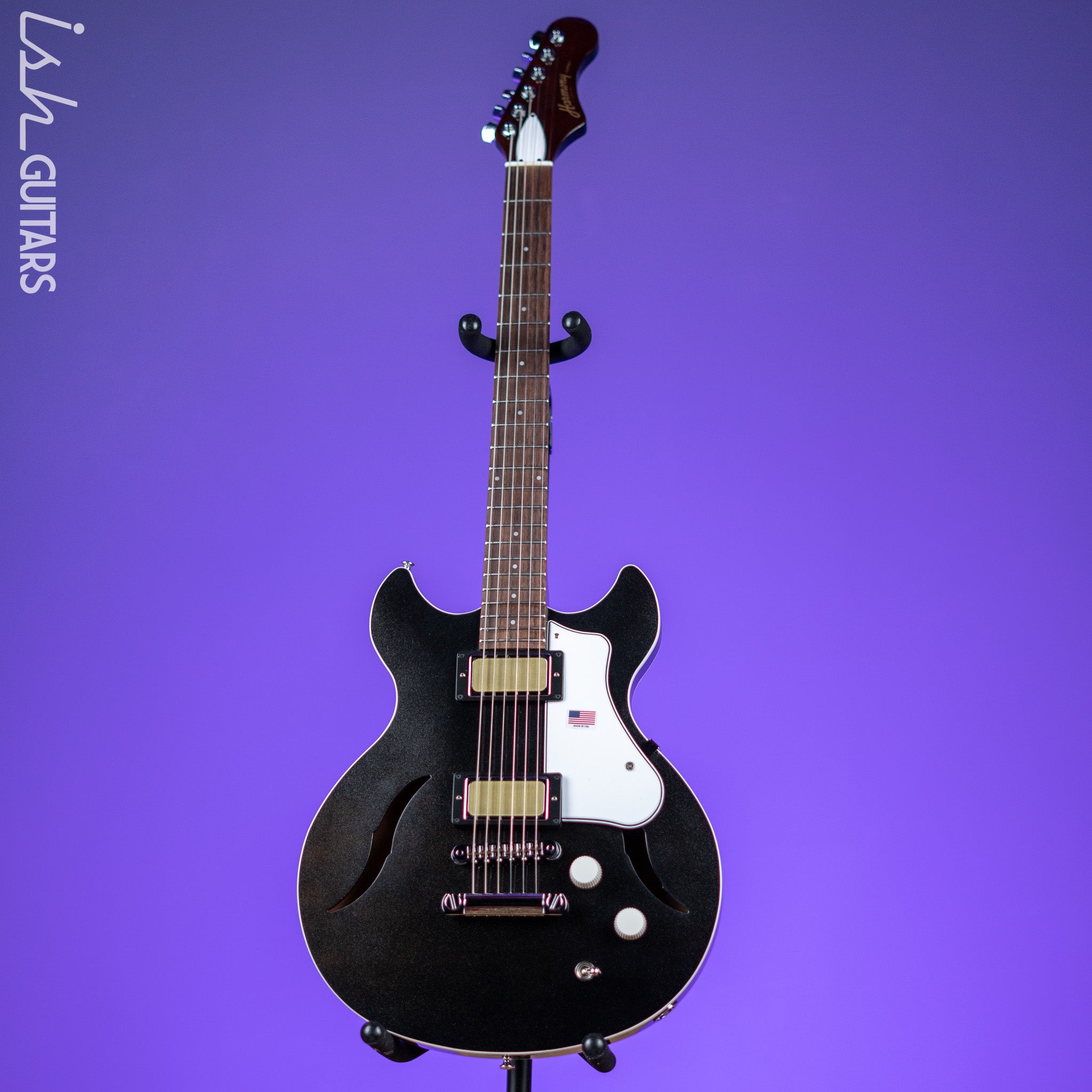 Harmony Standard Comet Electric Guitar Space Black – Ish Guitars