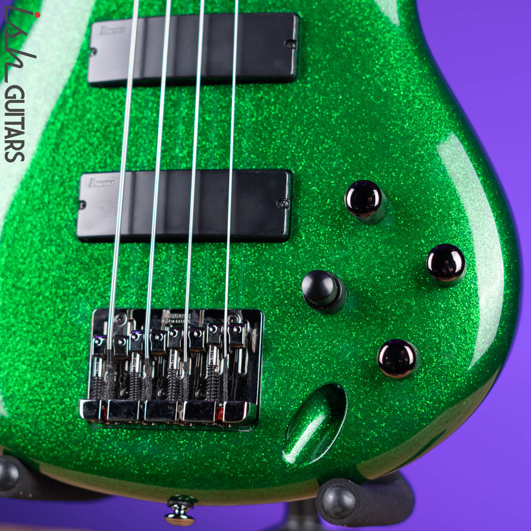 2009 Ibanez SR300 Bass Guitar Green Sparkle