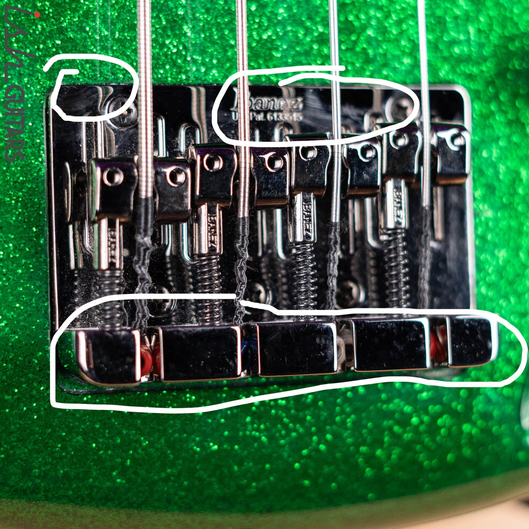 2009 Ibanez SR300 Bass Guitar Green Sparkle