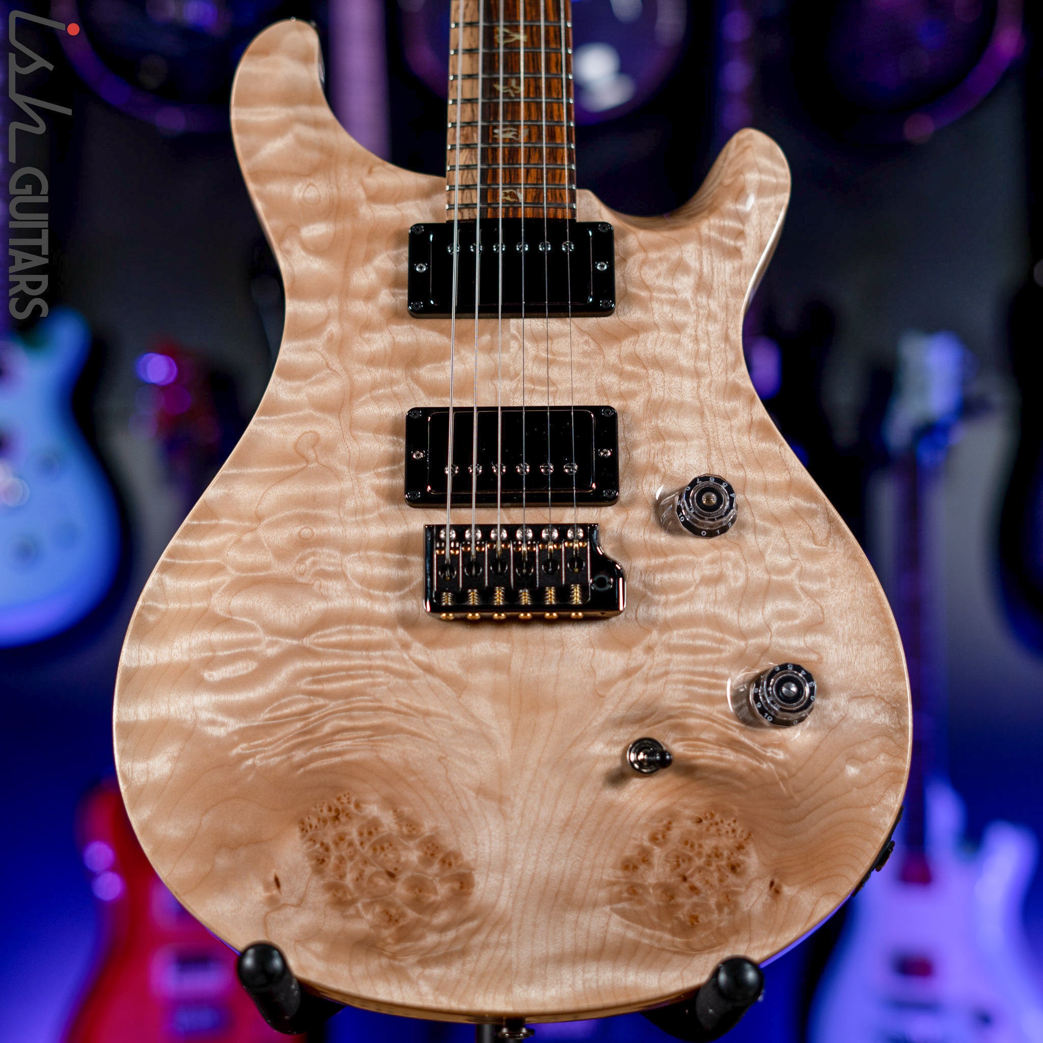2021 PRS Wood Library Custom 24 10 Top Quilt Torrefied Maple Neck
