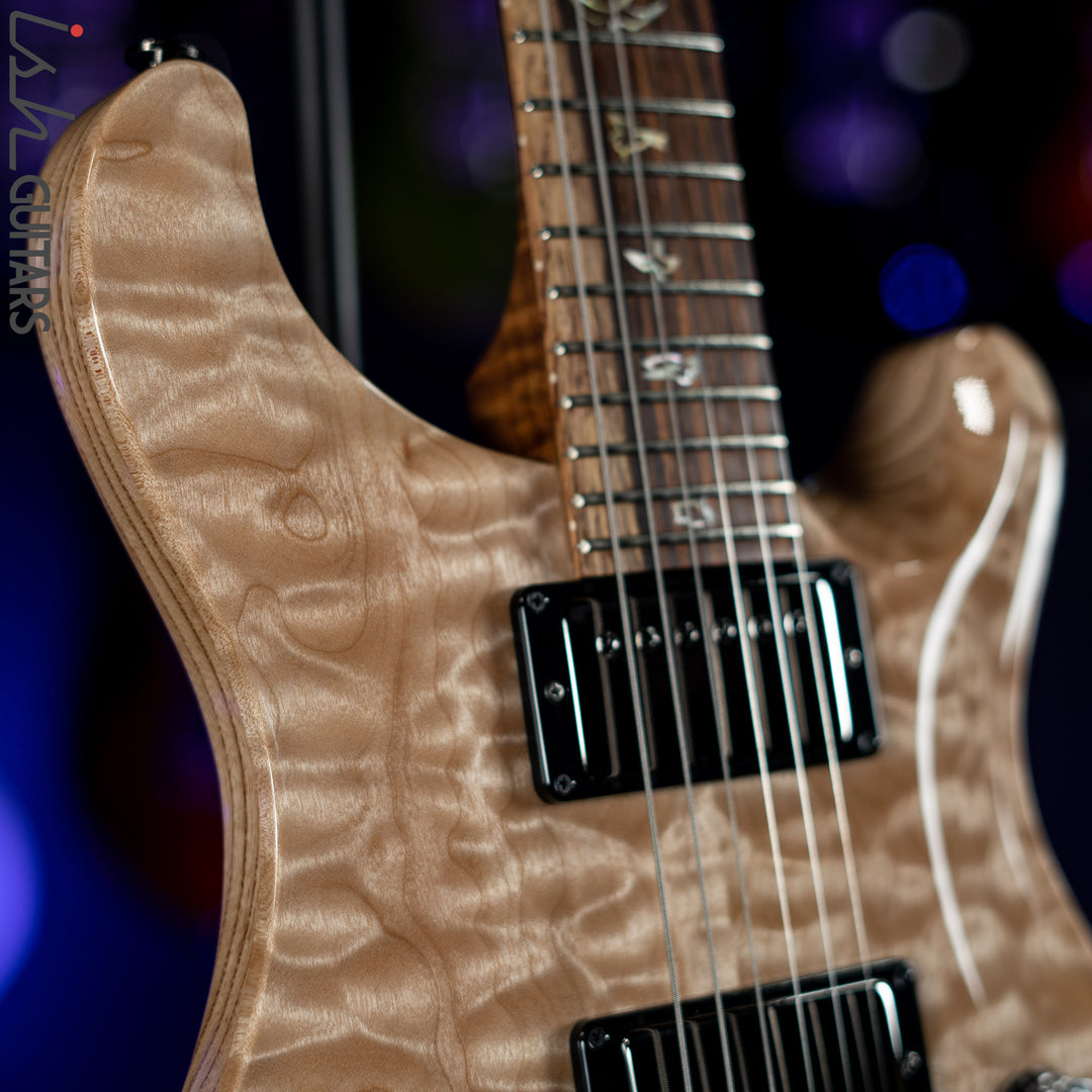 2021 PRS Wood Library Custom 24 10 Top Quilt Torrefied Maple Neck Natural Gloss