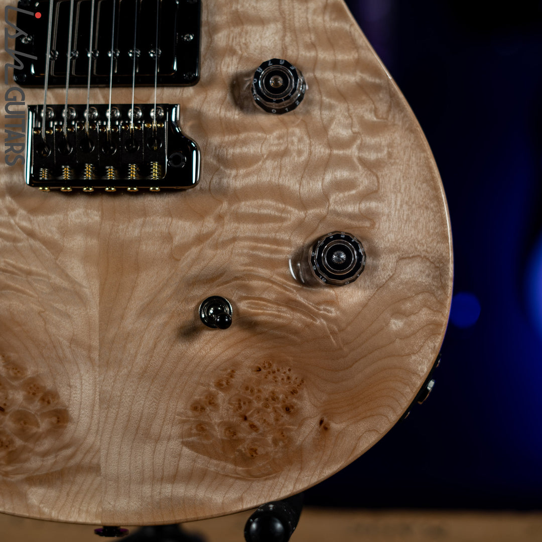 2021 PRS Wood Library Custom 24 10 Top Quilt Torrefied Maple Neck Natural Gloss