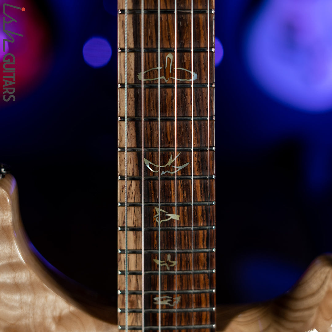 2021 PRS Wood Library Custom 24 10 Top Quilt Torrefied Maple Neck Natural Gloss
