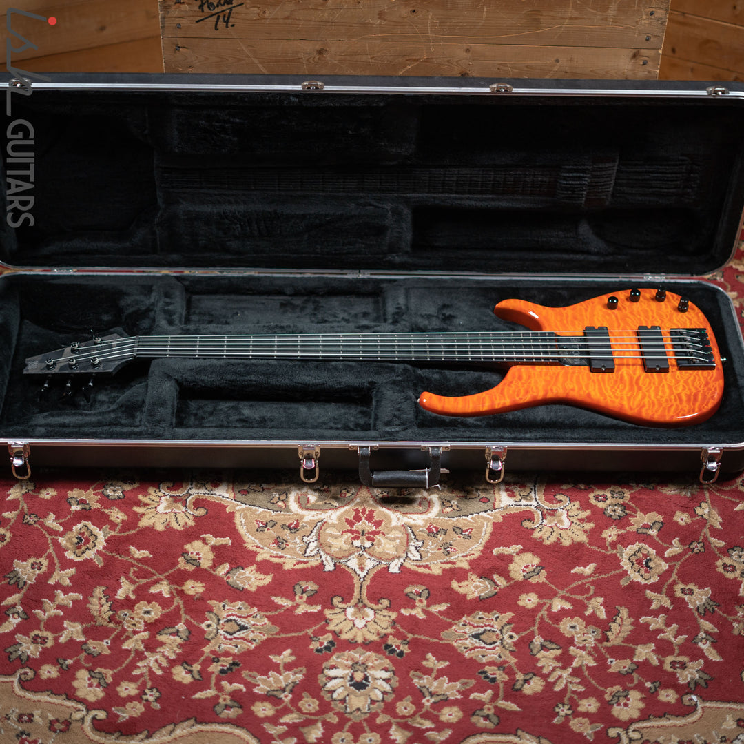 1998 Modulus Q5 Quantum 5-String Bass Orange Quilt