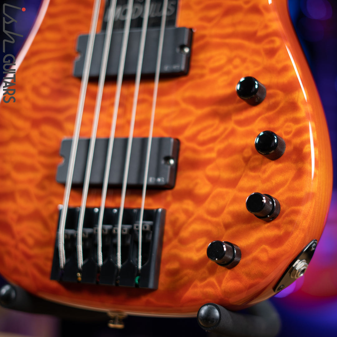 1998 Modulus Q5 Quantum 5-String Bass Orange Quilt