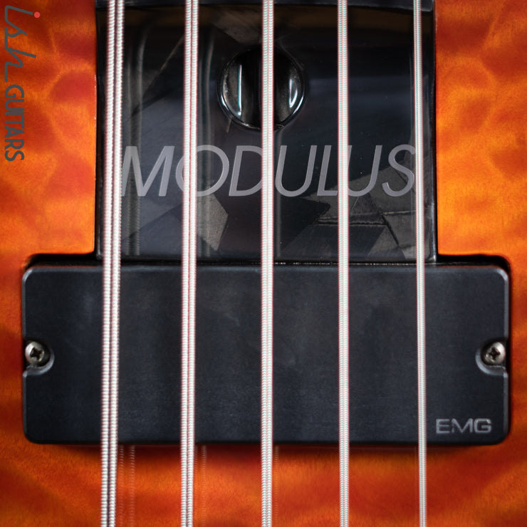 1998 Modulus Q5 Quantum 5-String Bass Orange Quilt