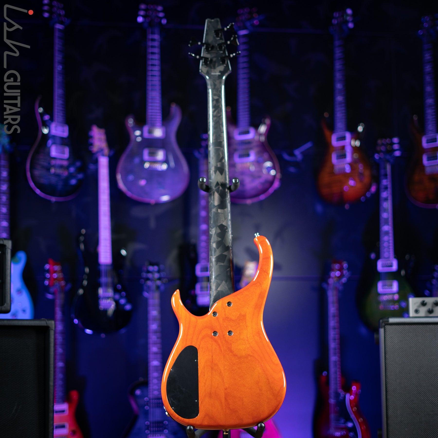 1998 Modulus Q5 Quantum 5-String Bass Orange Quilt – Ish Guitars