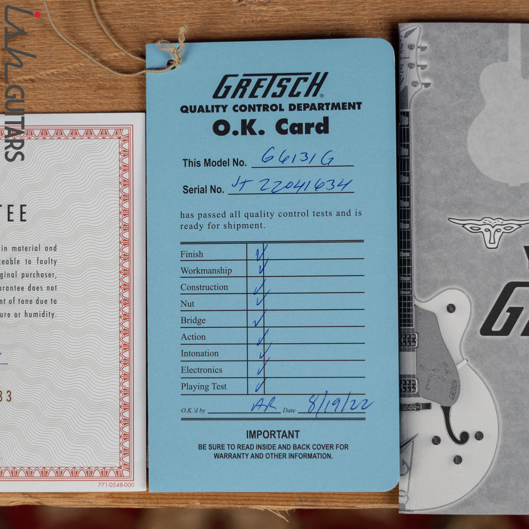 Gretsch G6131G Malcom Young LTD Raw Jet Vintage Firebird Red - *Lightly Aged* Demo