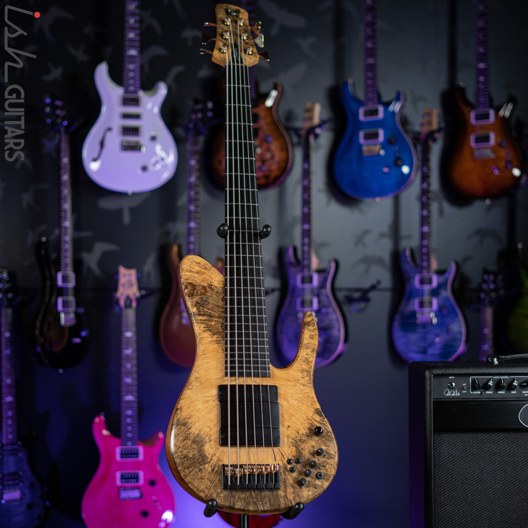 2006 Fodera Beez Elite 6 Singlecut 6-String Bass Natural Buckeye Burl