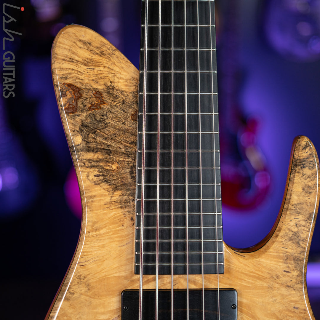 2006 Fodera Beez Elite 6 Singlecut 6-String Bass Natural Buckeye Burl