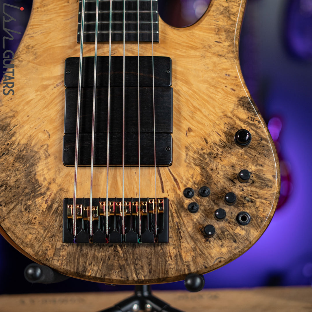 2006 Fodera Beez Elite 6 Singlecut 6-String Bass Natural Buckeye Burl