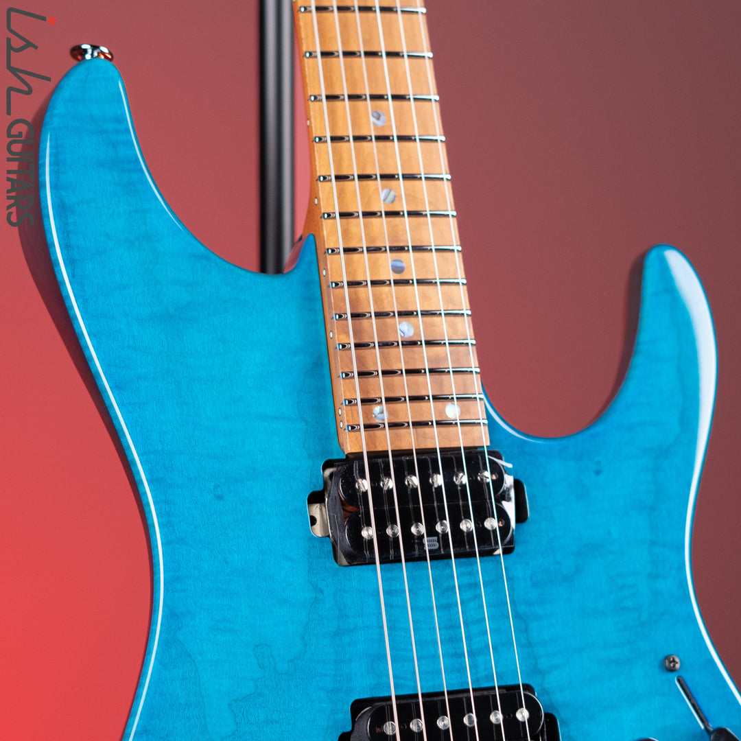 Ibanez Prestige Martin Miller MM1 Electric Guitar Transparent Aqua Blue
