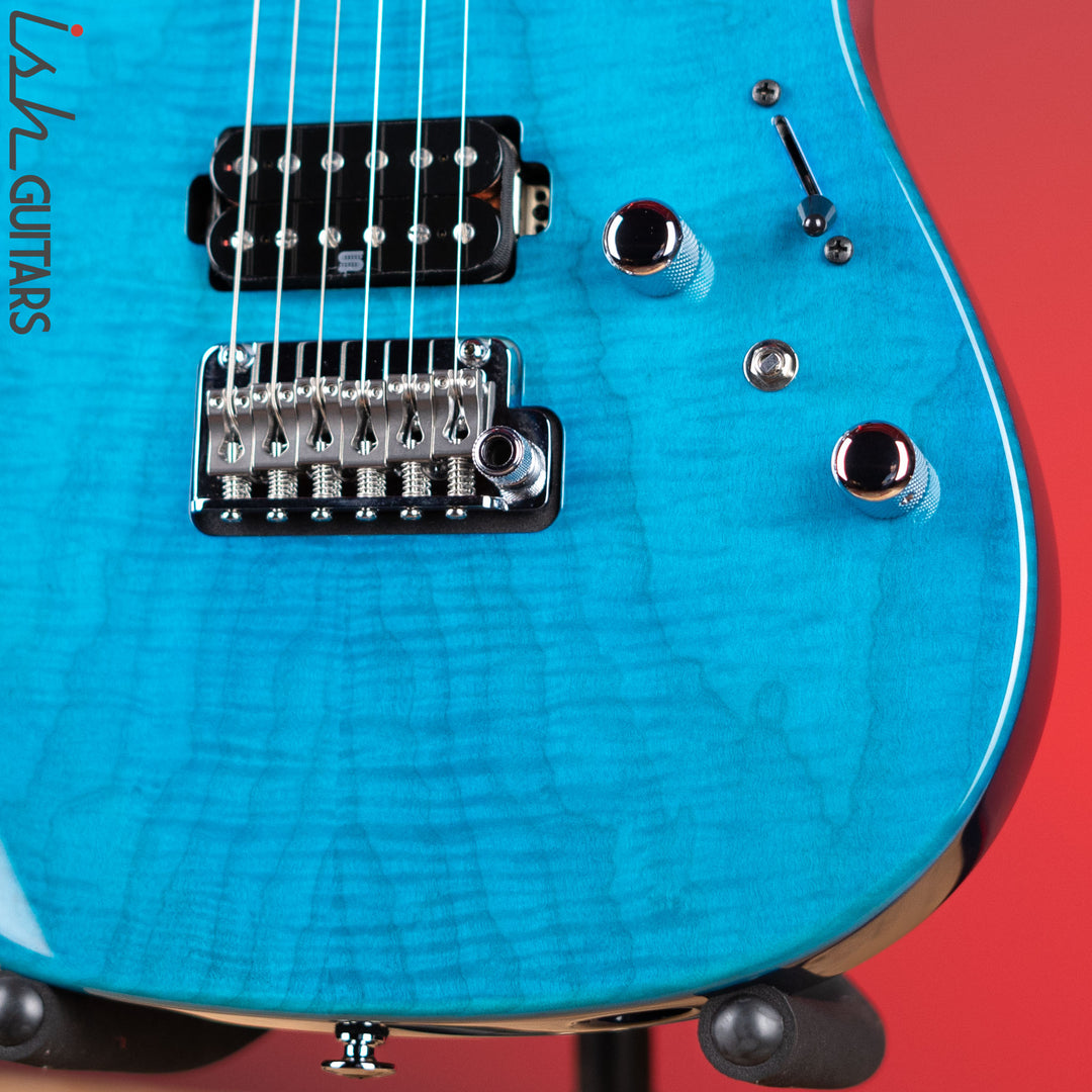 Ibanez Prestige Martin Miller MM1 Electric Guitar Transparent Aqua Blue