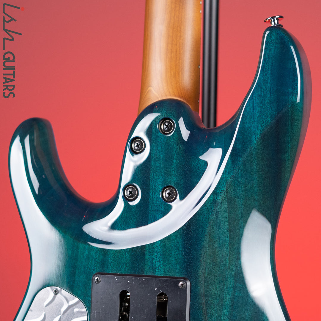 Ibanez Prestige Martin Miller MM1 Electric Guitar Transparent Aqua Blue