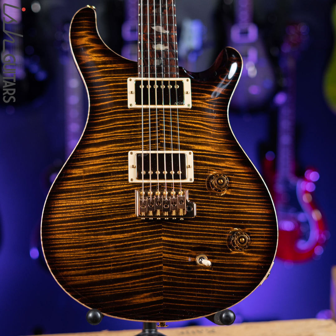 PRS Custom 22 Private Stock Tiger Eye Smoked Burst Birds On A Wire