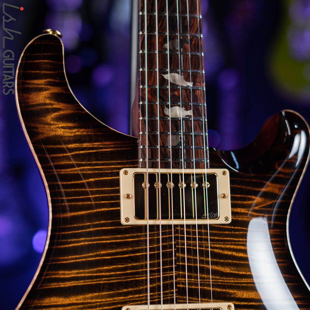 PRS Custom 22 Private Stock Tiger Eye Smoked Burst Birds On A Wire