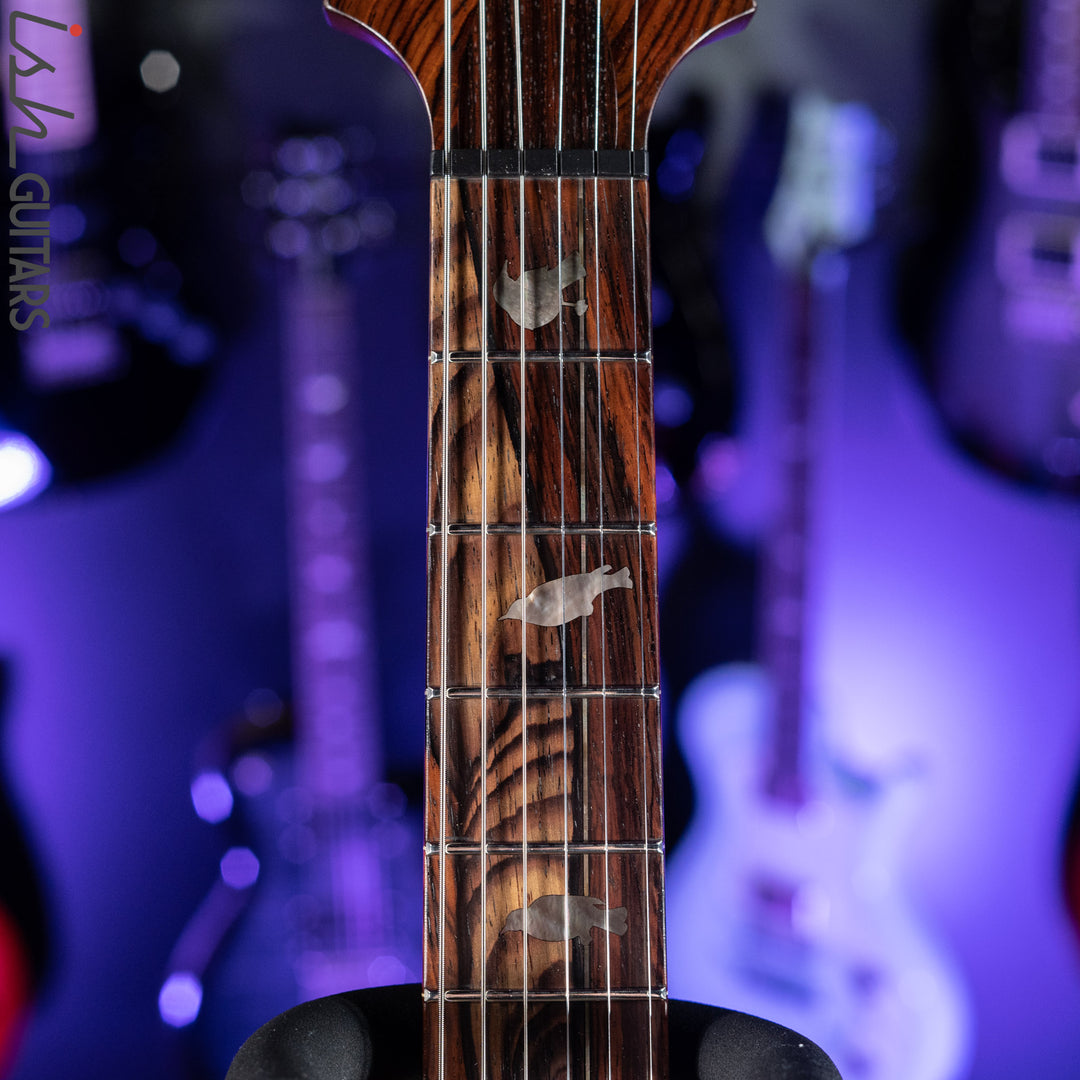PRS Custom 22 Private Stock Tiger Eye Smoked Burst Birds On A Wire