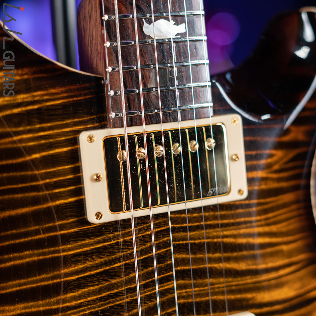 PRS Custom 22 Private Stock Tiger Eye Smoked Burst Birds On A Wire