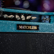 Matchless C-15 112 15W Combo Amplifier Shower Curtain Turquoise