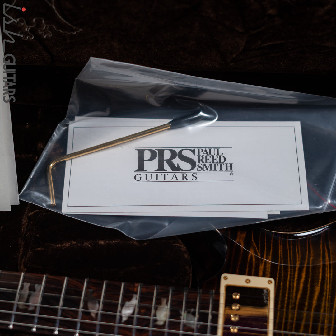 PRS Custom 22 Private Stock Tiger Eye Smoked Burst Birds On A Wire