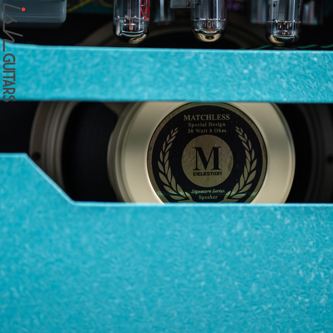 Matchless Laurel Canyon 20 W 1x12" Combo w/ Reverb Shower Curtain Turquoise