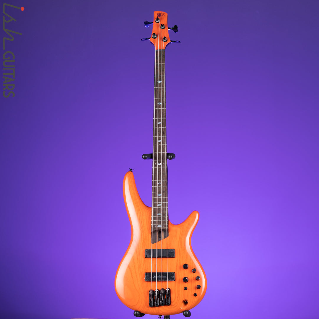 Ibanez SR4600 Prestige 4-String Bass Orange Solar Flare Low Gloss