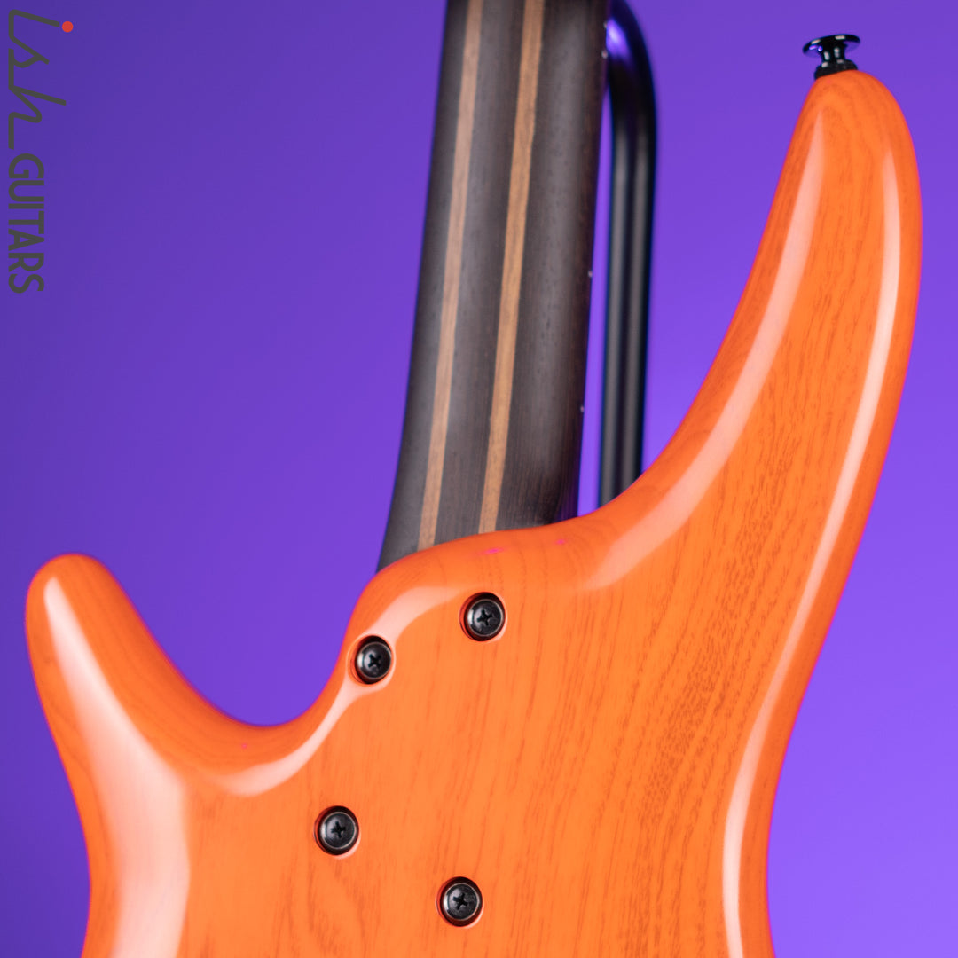 Ibanez SR4600 Prestige 4-String Bass Orange Solar Flare Low Gloss