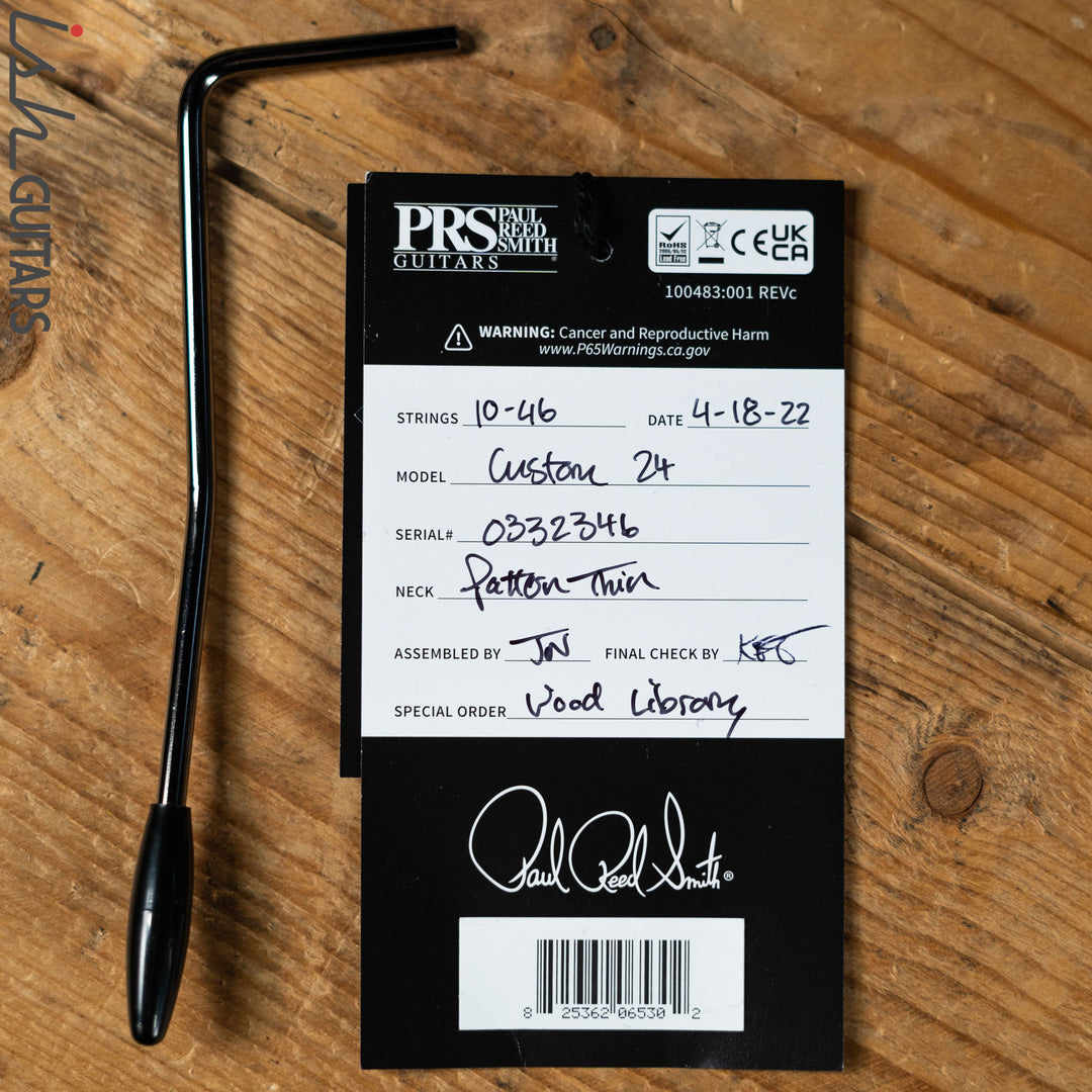 PRS Wood Library Custom 24 Autumn Sky 10 Top Quilt Figured Maple Neck