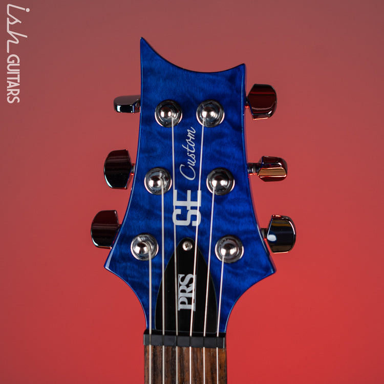 2009 PRS SE Custom 24 Quilt Blue – Ish Guitars