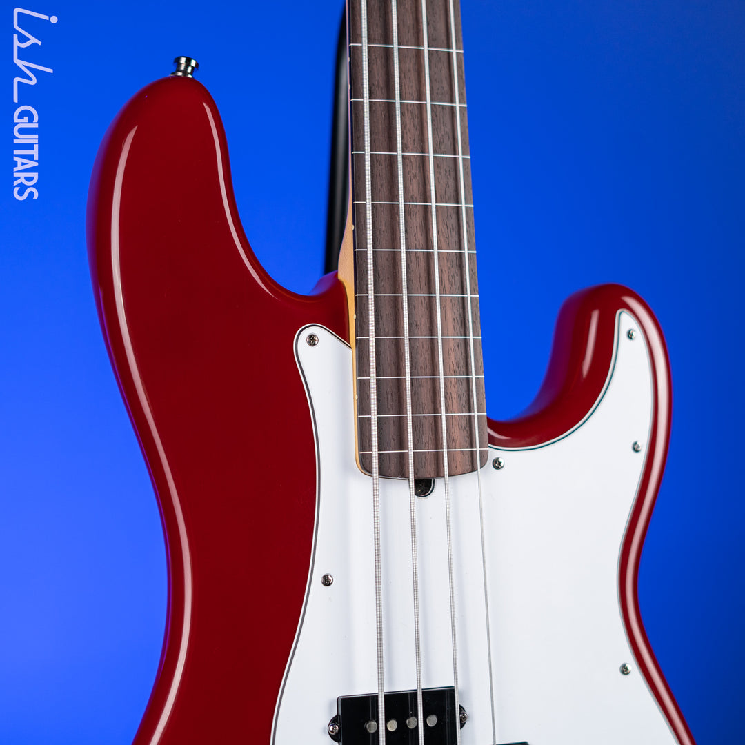 1995 Fender American Standard Fretless P Bass Red
