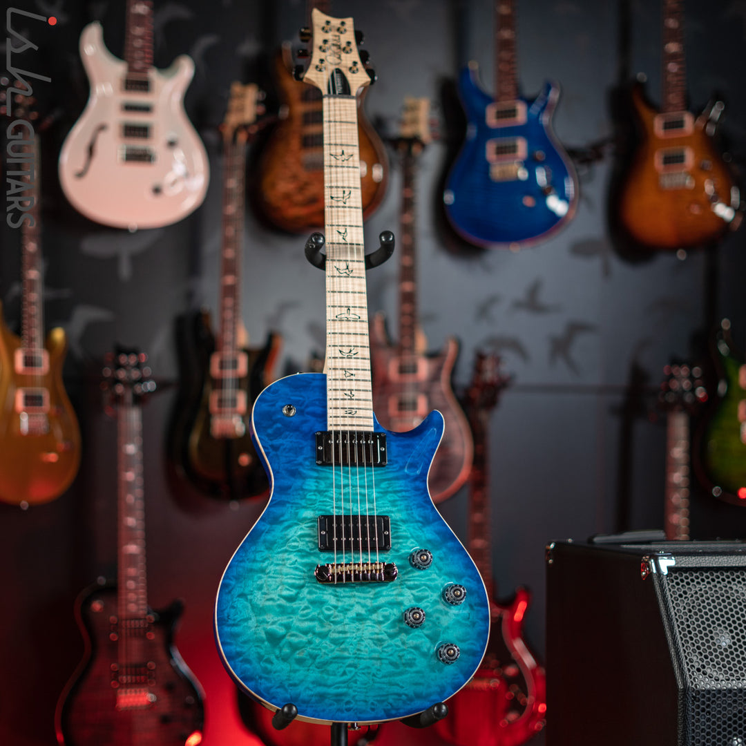 PRS Tremonti Stoptail Wood Library Makena Blue Burst 10 Top Quilt - Demo