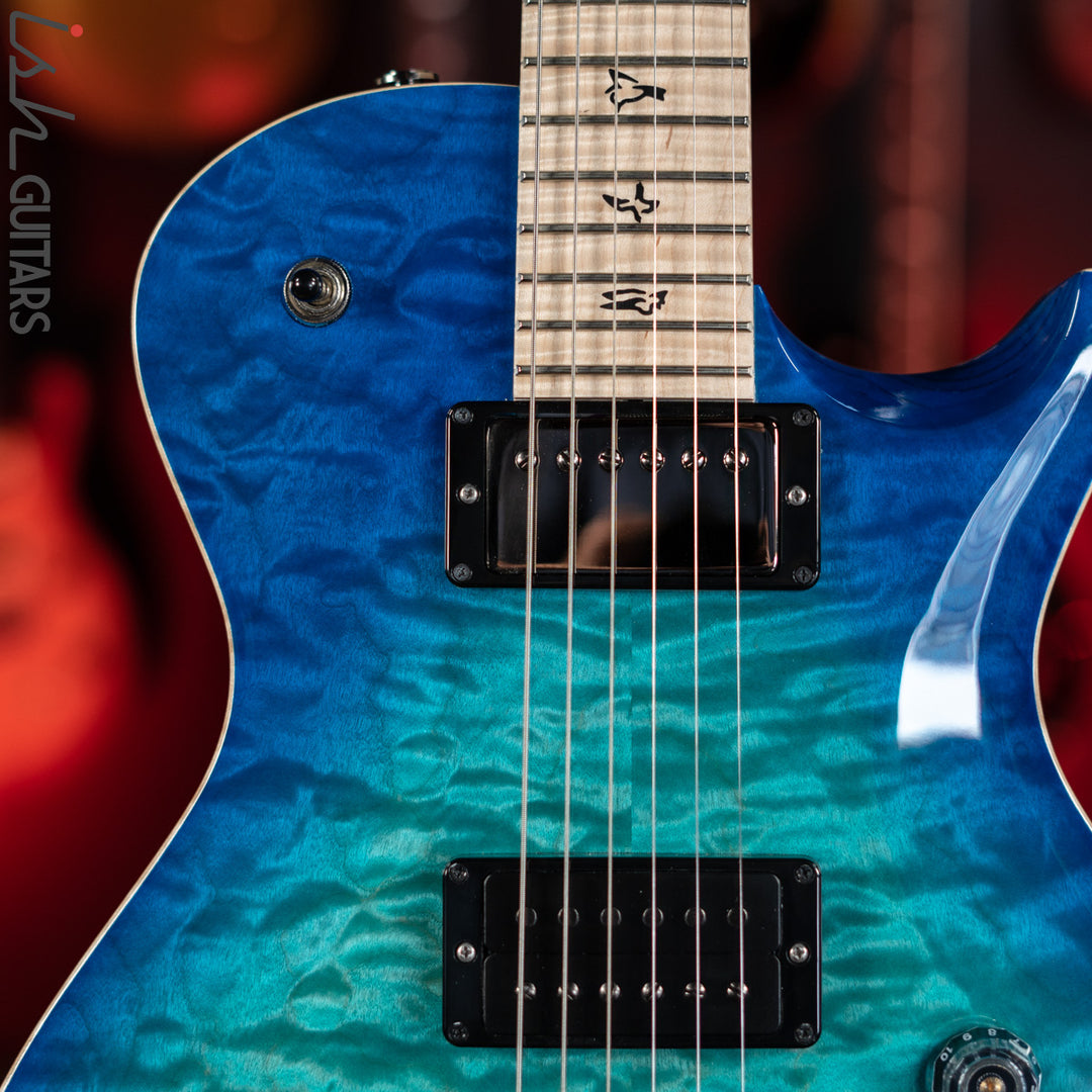 PRS Tremonti Stoptail Wood Library Makena Blue Burst 10 Top Quilt - Demo