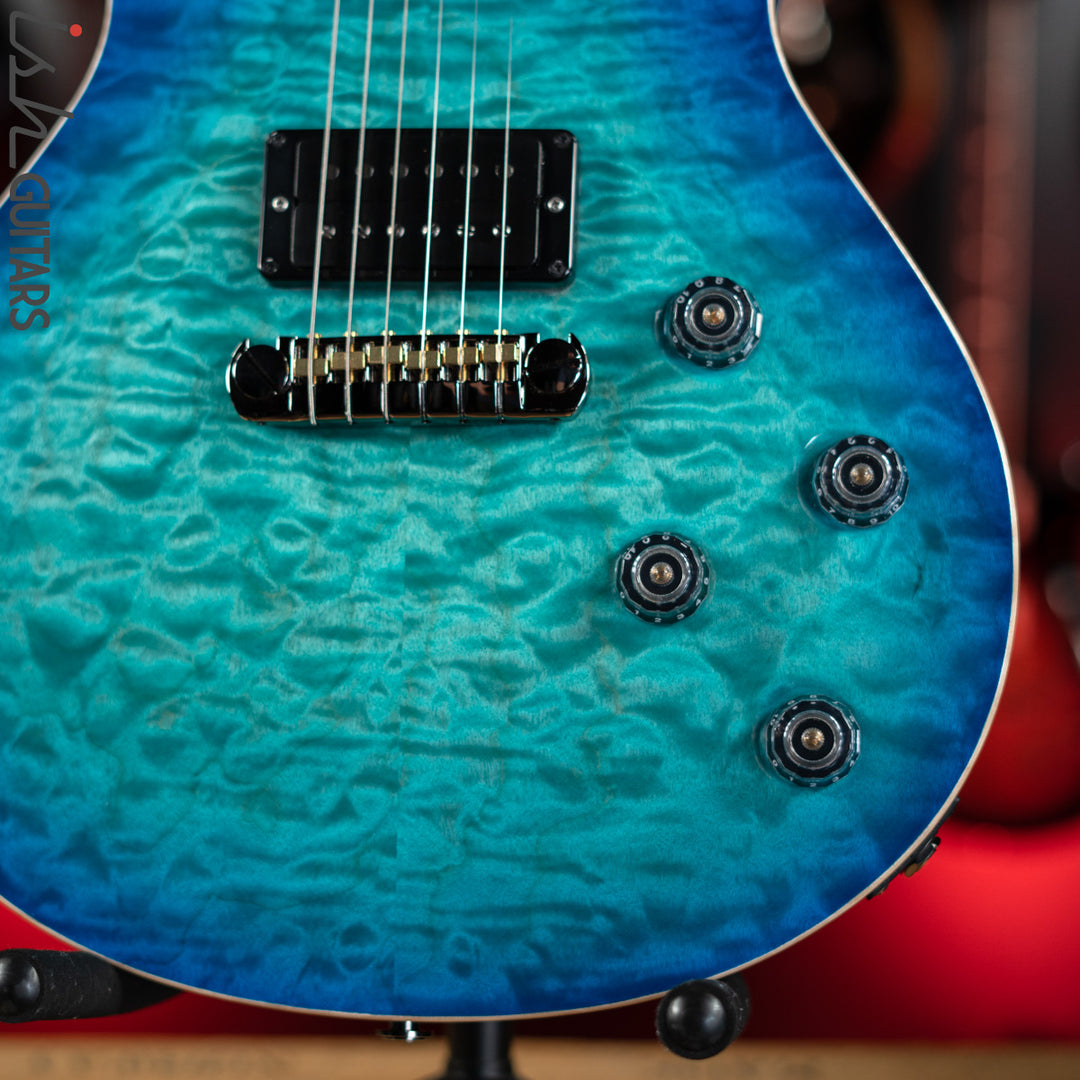 PRS Tremonti Stoptail Wood Library Makena Blue Burst 10 Top Quilt - Demo