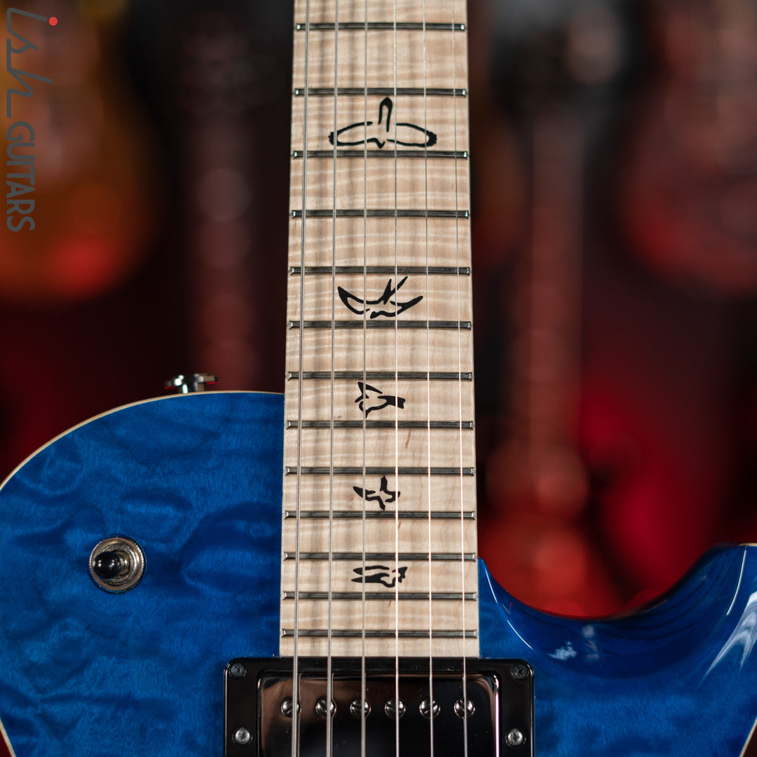 PRS Tremonti Stoptail Wood Library Makena Blue Burst 10 Top Quilt - Demo