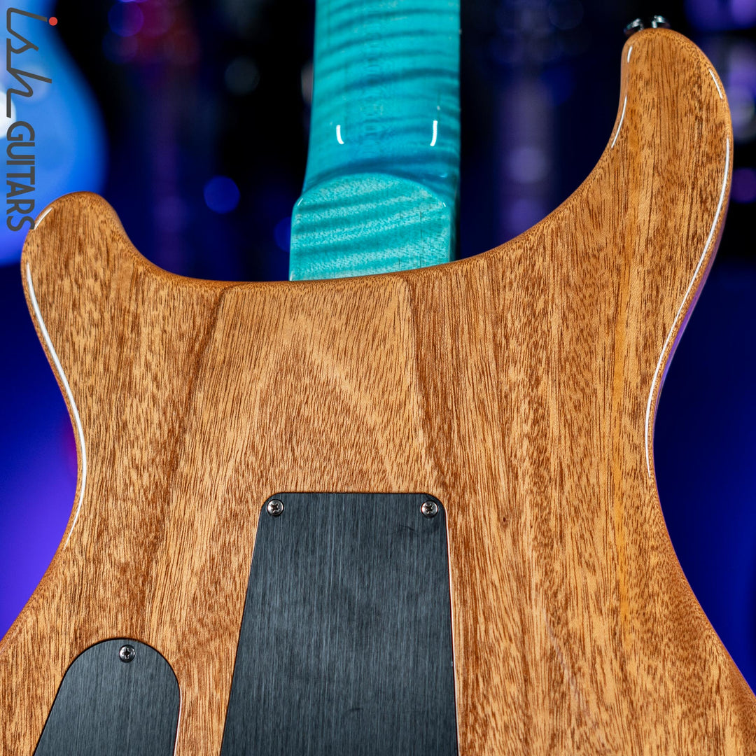 PRS Wood Library Custom 24 Teal One Piece 10 Top Quilt Figured Maple Neck