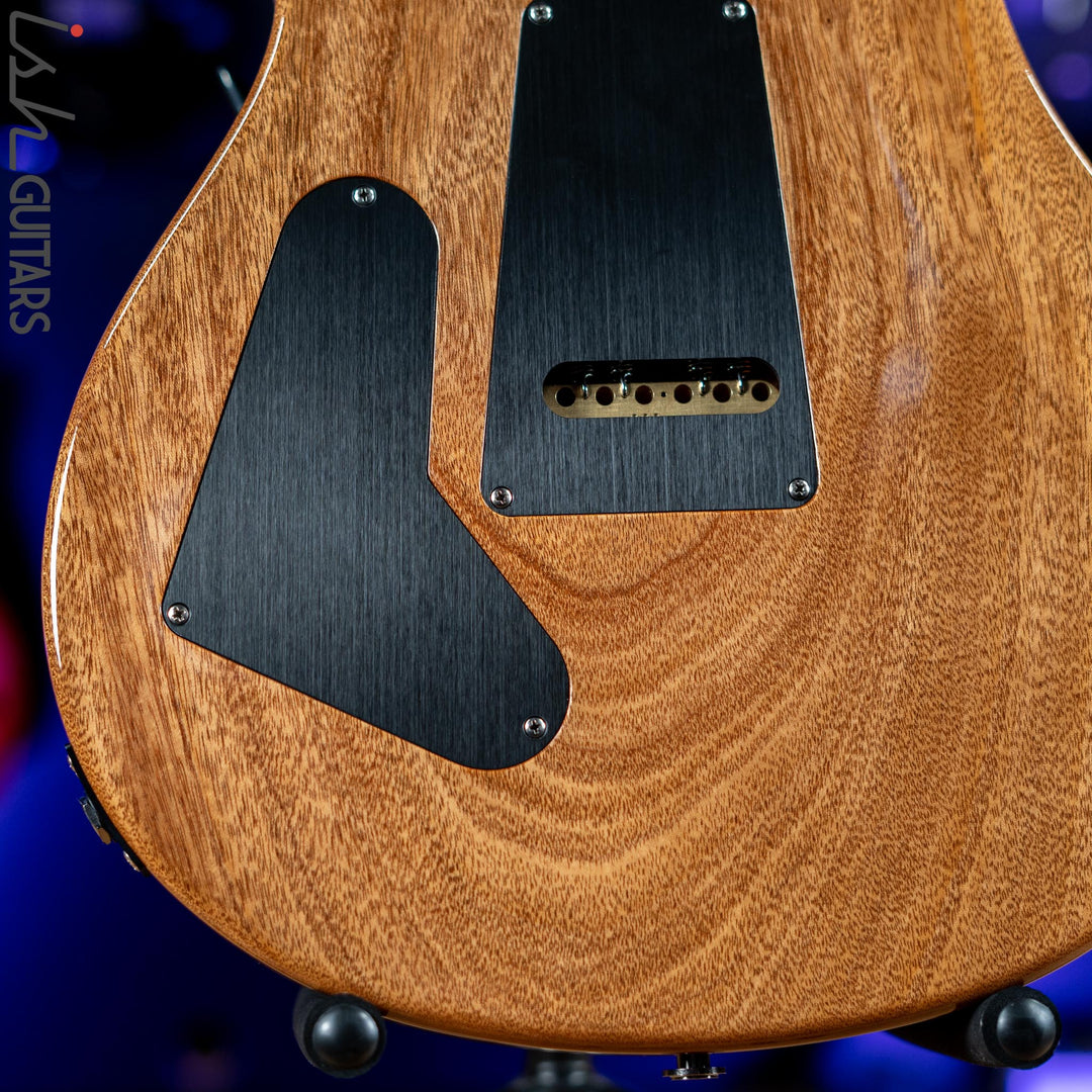PRS Wood Library Custom 24 Teal One Piece 10 Top Quilt Figured Maple Neck
