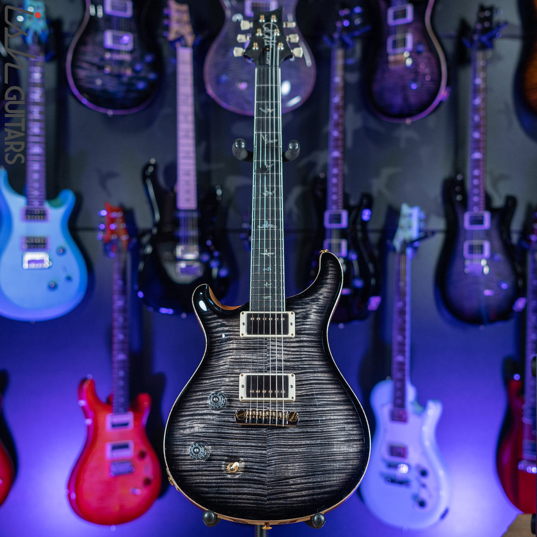 PRS McCarty Lefty Wood Library Charcoal Burst Artist Flame Maple