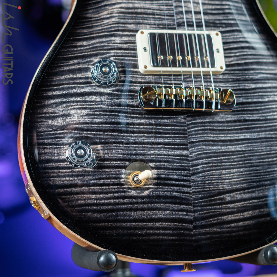 PRS McCarty Lefty Wood Library Charcoal Burst Artist Flame Maple