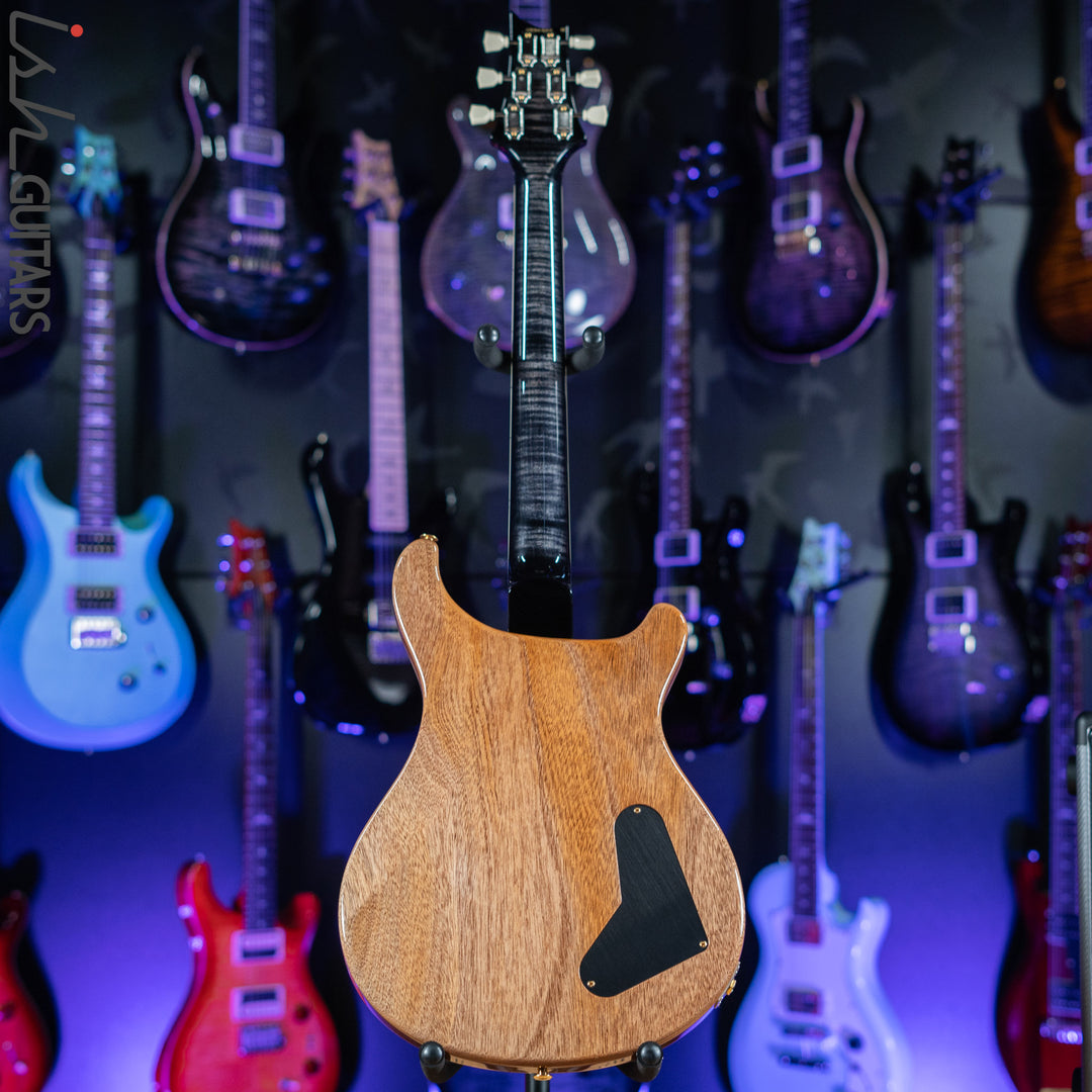PRS McCarty Lefty Wood Library Charcoal Burst Artist Flame Maple