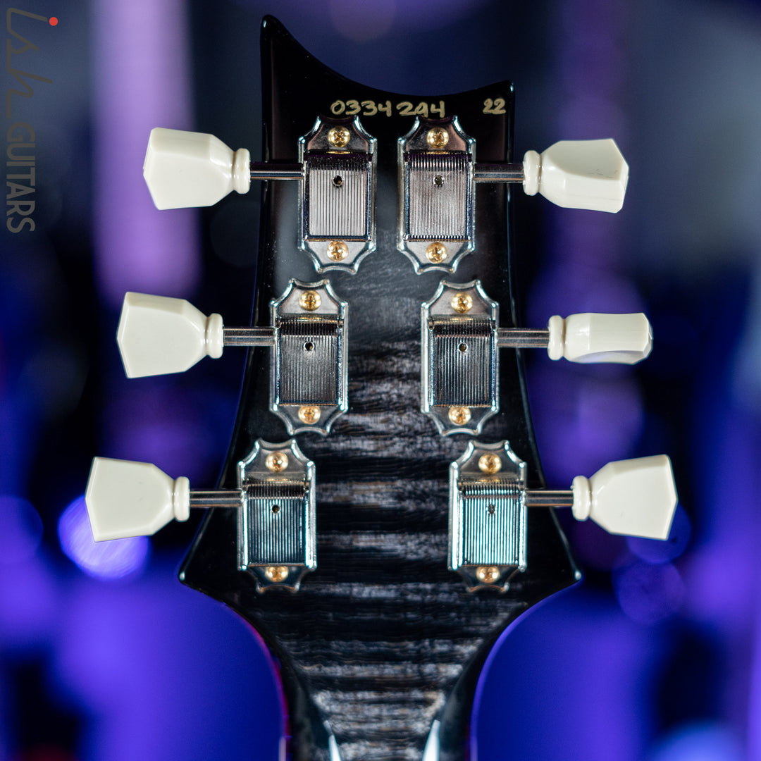 PRS McCarty Lefty Wood Library Charcoal Burst Artist Flame Maple