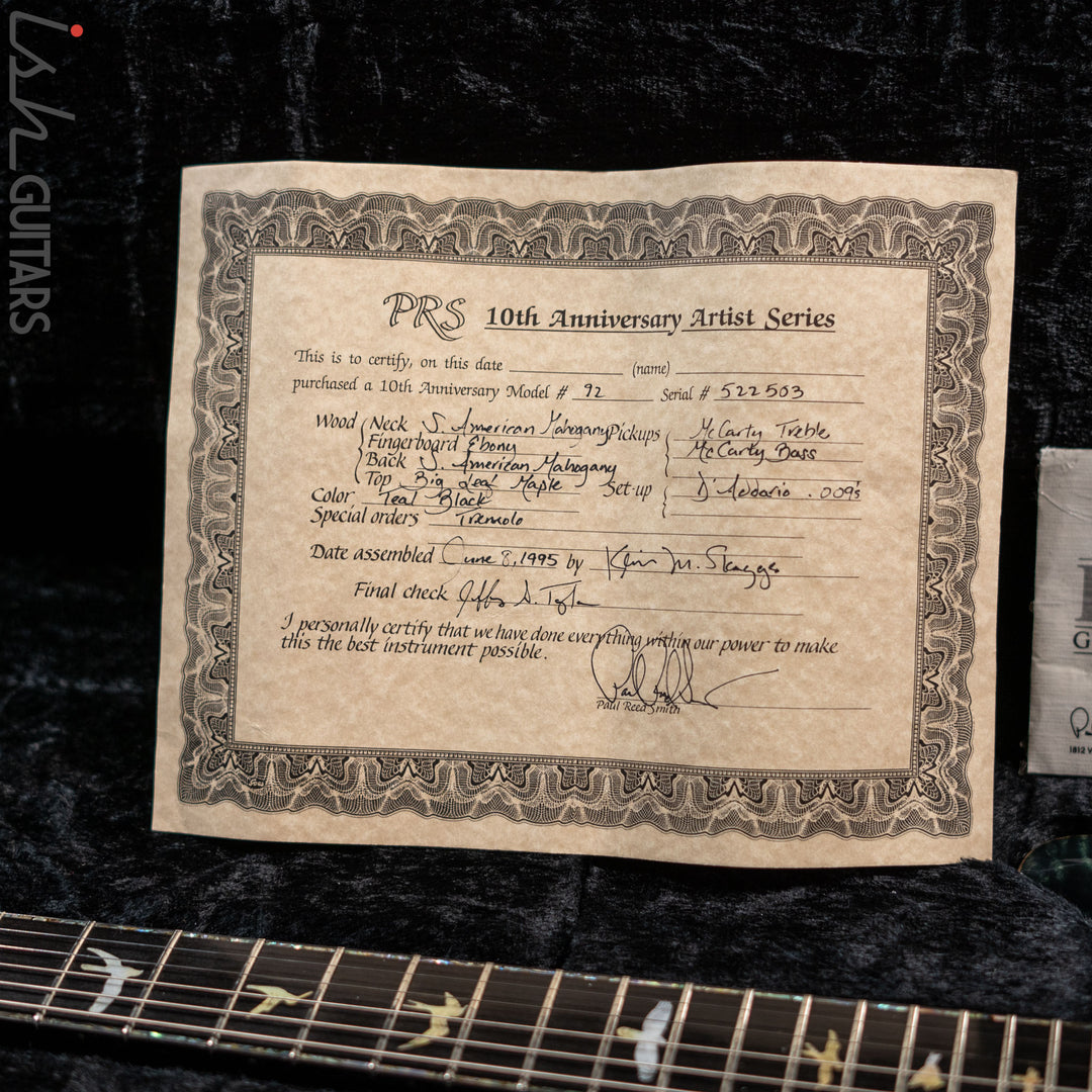 1995 PRS 10th Anniversary Artist Series 